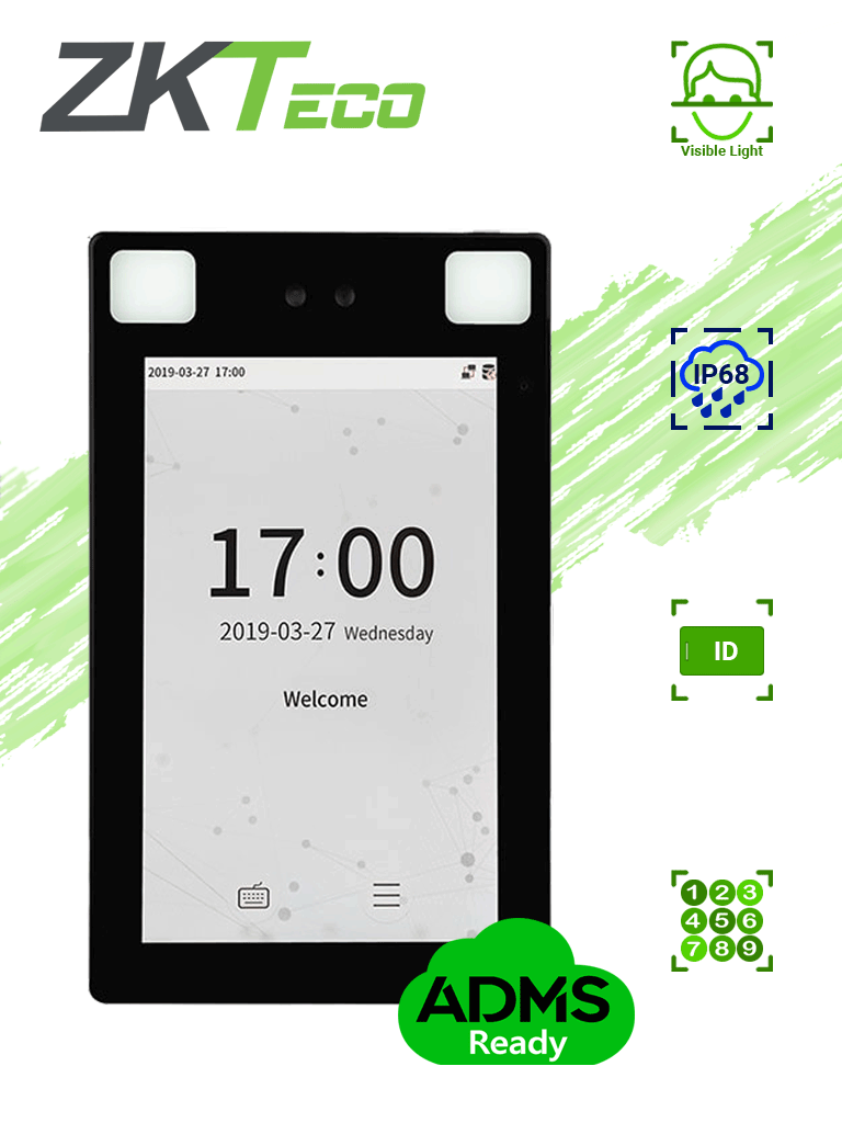 Terminal ZKTeco ProFaceX-ID de Reconocimiento Facial Visible Light
