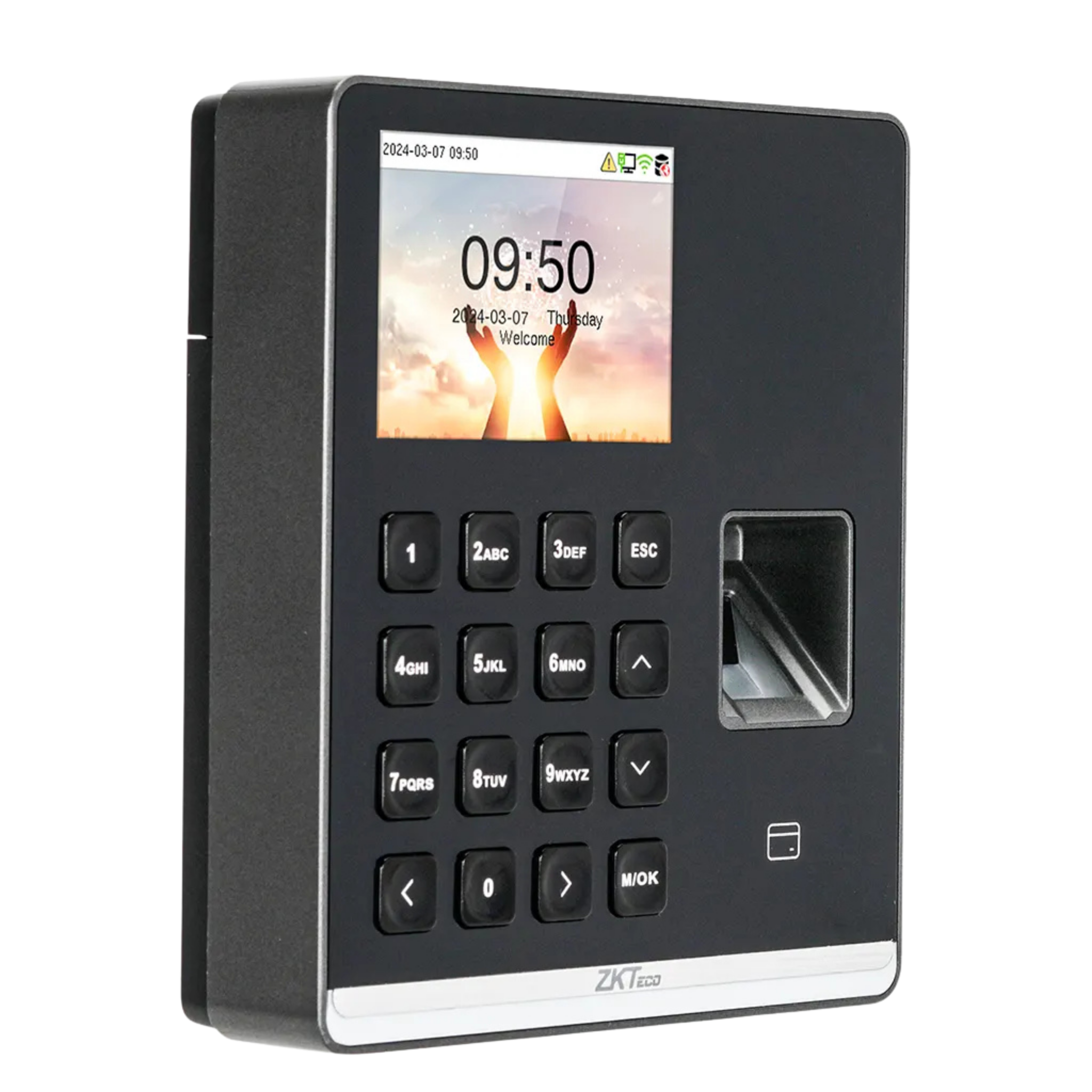 Reloj checador de huella digital